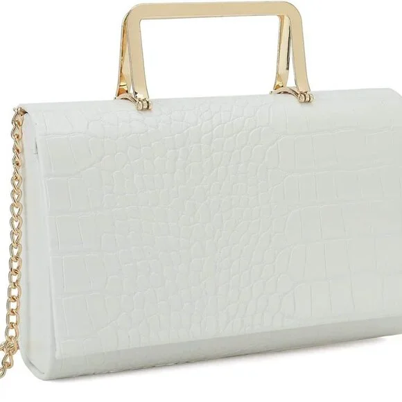 Small Crocodile Print Clutch Bag PU Alligator Handbag Women’s Clutch Purse